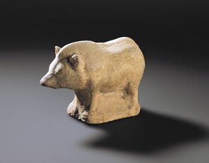 Figurina votiva romana di un cinghiale, da Burnswark, Annandale, Dumfriesshire
